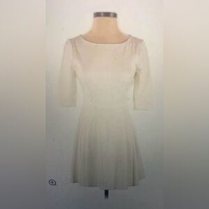 Halston Heritage Fit & Flare White Dress, Size 8